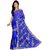 florence clothing company Blue Chiffon Embroidered Saree With Blouse