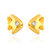 Mahi Gold Plated Fish Stud Earrings With Crystal