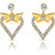 Mahi Gold Plated Love N Liberty Earrings Earrings