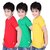 DONGLI SOLID BOY'S ROUND NECK T-SHIRT (PACK OF 3)DL450_RED_GYELLOW_GREEN