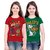 SINIMINI GIRLS FASHIONABLE TOP ( PACK OF 2 )SMH600_RED_GREEN