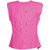 Girl`S Dk Pink Half Sleeve Cotton Cambric Top With Bow And Broderie