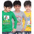 Dongli Printed Boy's Round Neck T-Shirt (Pack of 3)-DLF432-GREEN_GYELLOW_WMELANG