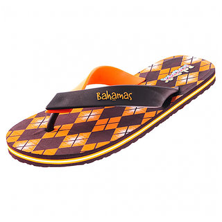 Buy Relaxo Bahamas Mens Brown Orange Slippers Online 315 from