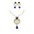 Zaveri Pearls Crescent Blue Stone Pendant for Women-ZPFK2069