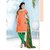 Riti Riwaz Orange Ladies Indian Un-stitched with matching duppata RGL6016