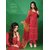 Riti Riwaz Red Faux Georgette Straight Fit Dress Material With Dupatta RHI1004