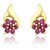 Mahi Gold-Plated Stud Earring For Women Red - Er1108981G