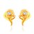 Mahi Gold Plated Rose Flower Stud Earrings With Crystal For Women Er1109294G