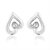 Mahi Rhodium Plated Abstract Heart Stud Earrings With Crystal For Women Er1109300R