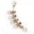 Urthn Gold Plated Pearl Ear Cuff in White