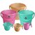 Chetan 3pc Frosty 16 Ltr Plastic Bucket  1 ltr Mug (Pink  Green  Peach)