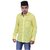 Austrich Yellow Linen Casual Shirt