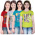 Sinimini Girls Voguish Printed Half Sleeve Tshirt (Pack Of 4)600REDWMPETMEGANDI