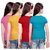 Sinimini Girls Mod Printed Half Sleeve Tshirt (Pack Of 4)600MPGYREDPETROL