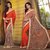 Riti Riwaz Gray & Orange saree with unstitched blouse FSF20002