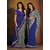 Riti Riwaz Beige  Blue saree with unstitched blouse FSF20003