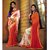 Riti Riwaz Off White & Orange saree with unstitched blouse FSF20015