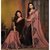Riti Riwaz Peach & Black saree with unstitched blouse FSF20019