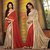 Riti Riwaz Orange & Beige saree with unstitched blouse FSF20024