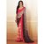 Riti Riwaz Brown & Pink saree with unstitched blouse RBL103