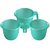 Chetan 3pc Frosty 20 Ltr Plastic Bucket  1.5 ltr Mug (Green)