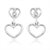 Mahi Rhodium Plated Double Heart Dangler Earrings With Crystal For Women Er 