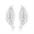 Mahi Rhodium Plated Green Leaf Stud Earrings With Crystal For Women Er11093 
