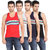 Zippy Men's ANDROID Sleeveless Multi color Vest (Pack of 4)