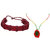 Jstarmart Daily Use Maroon Wrist Band Combo Men Necklace JSMFHWB0371