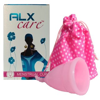 ALX Care Silicone Reusable Menstrual Cup Size L Pink- Sanitary Pads Alternative