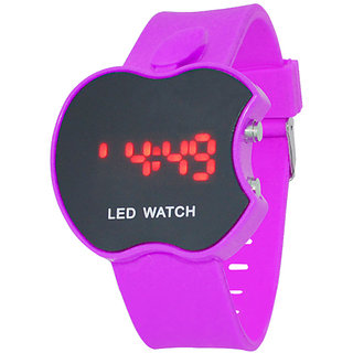 Colorful Apple Shape Red Light LED Watches With Silicone Band LED Watch