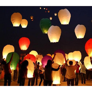 5pcs Pack Sky Lantern Wish Glow Lantern New Year Lamp Flying Candle KANDIL Diya Lights Wax Gift Birthday Party Paper Christmas Flying Birthday
