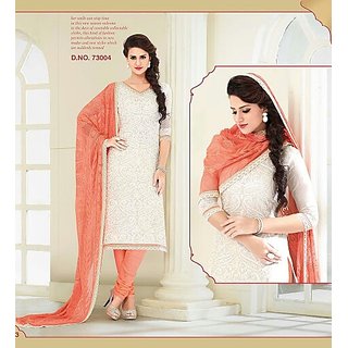 white dress with coloured dupatta