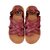 Mens Red,Brown Velcro Sandals
