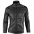 Gordania Black PU Leather Long Sleeve Plain Biker Jacket