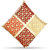 Designer Cushion Cover with Brocade in Red/Gold