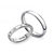 Silver Real Diamond Couple Ring with Platinum Polish