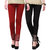 Stylobby Ankle Length Black and Maroon Lace legging