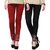 Stylobby Ankle Length Black and Maroon Lace legging