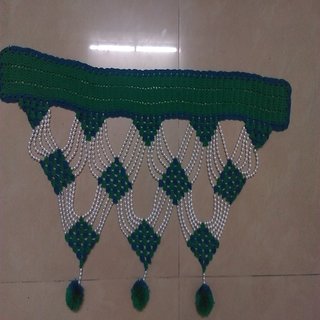 Handmade Shell Work Fabric Toran for Home Decor 57