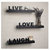 Onlineshoppee Beautiful Wooden Black Wall Shelves Live/Love/Laugh