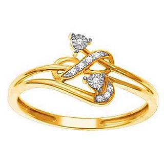 Bling Diamond Accessories Daily Wear Fancy Ribbon Shape Diamond Ring Hand Made With Real Gold And Diamonds Bgr059
