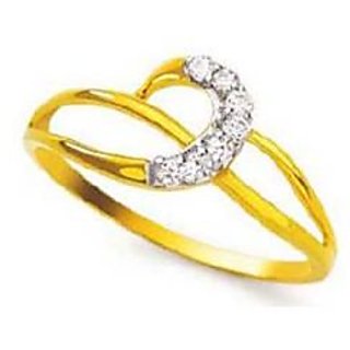 Bling Diamond Accessories Daily Wear Slim Half Moon Shape Diamond Ring Hand Made With Real Gold And Diamonds Bgr064