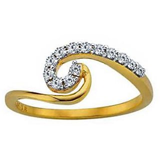 Bling Diamond Accessories Daily Wear Extra Curve Fancy Diamond Ring Hand Made With Real Gold And Diamonds Bgr070
