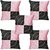 Jbg Black  Pink Polyester Cushion Covers 16 X 16 Inches (Combo Of 5)