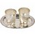 Gifts Vale German Silver 2 Glass  Tray Set