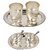 Gifts Vale German Silver 2 Bowl 2 Spoon + 2 Glass  Tray Set