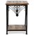 Onlineshoppee Wooden  Iron End Table Walnut And Black Size(LxBxH-11X11X14.7) 