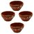 Onlineshoppee Wooden Handmade Serving Bowl, Set of 4 Size 3.8 Inch